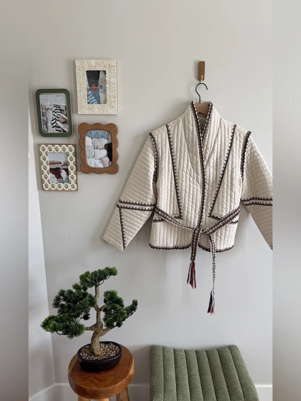 Magaschoni Cotton Quilted Tie Jacket - Picture 5 of 11
